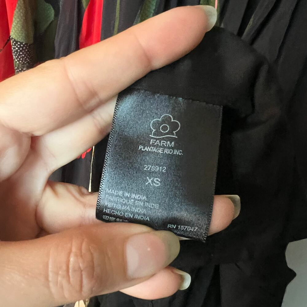 Farm Rio Anthropologie Multicolor Long Sleeve Floral Maxi Dress - Picture 5 of 6